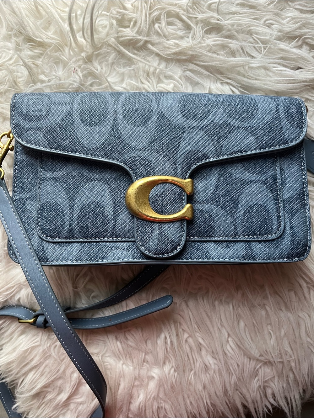 Coach Blue Signature C Lock Denim Crossbody